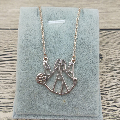 

New Origami Sloth Necklace Trendy Style Sloth Pendant Necklace Gold Color Silver Color Pet Sloth Jewellery Women Charm Jewelery
