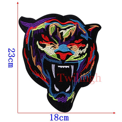 

1 pcslot Embroidered Patches Big Cat Crown Sequin Patch Iron On Fabric Badge Sew On Clothes Appliques DIY Wedding Stickers