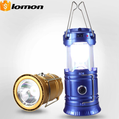

6+1 LED Solar Telescopic Mini Tent Camping Light 2 in 1 Portable Light USB Multifunctional Flashlight Rechargeable Outdoor Torchli
