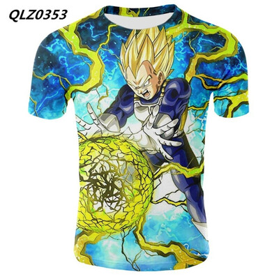 

S-XXXXL New Mens Fashion Short-Sleeve T-Shirt Dragon Ball Anime Print T-Shirt Casual Slim Sport T-Shirt Mens Tights