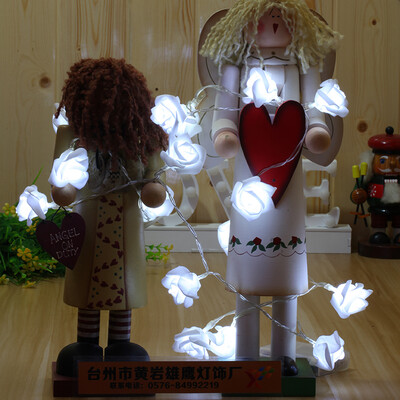 

JULELYS 12M 10 Bulbs Garland Battery Powered LED Rose String Lights Decoration For Wedding Holiday Gerlyanda Christmas Room Decor