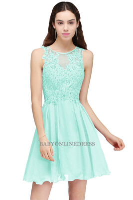 

2018 New A-Line Burgundy Appliques Homecoming Dresses Sexy Sleeveless Chiffon Cocktail Women Special Occasion Dresses