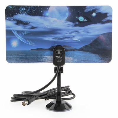 

HD/DTV/UHF/VHF/FM Digital Indoor TV Antenna with Sucker Gain 25dB(Ocean Pattern