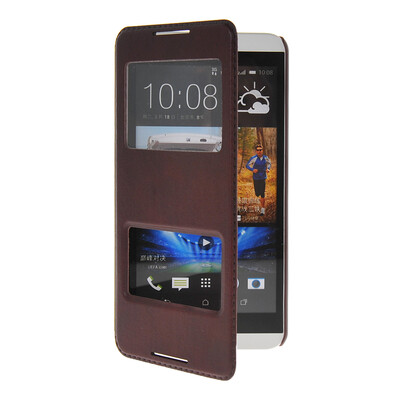 

MOONCASE View Window Leather Side Flip Pouch Stand Shell Back ЧЕХОЛ ДЛЯ Htc Desire 816 Red