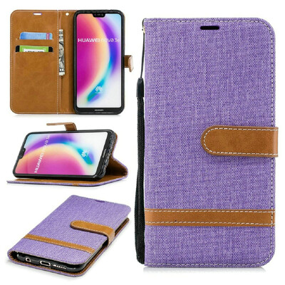 

BEFOSPEY Mixed Colors Denim PU LeatherSoft TPU Card Slot Stand Wallet Case For Huawei P20 Lite584