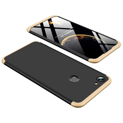 

MOONCASE Three-parts structure design Full Protection Hard Plastic Combination Case for Vivo Y83 Fingerprint Black Gold