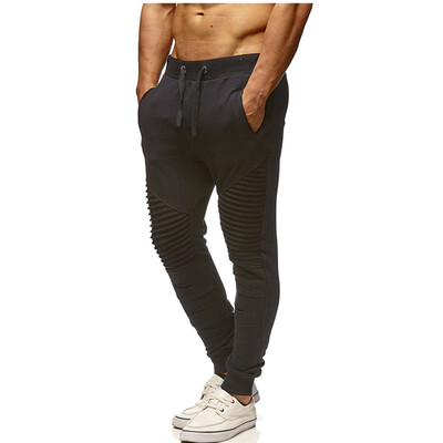 

3XL Brand New Mens Fashion Gym Pants Striped Fold Mens Casual Pants Summer Sports Pants Slim