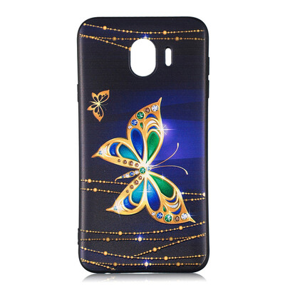 Samsung Galaxy J4 2018 Case Embossed Soft TPU Shockproof Print Protective Cover