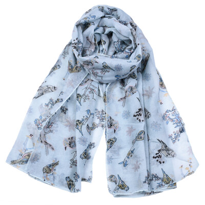 

Jeouly animals scarves women bird cachecol marcas ladies voile scarf sunscreen shawls blue hijab wraps Echarpes Foulard Femme