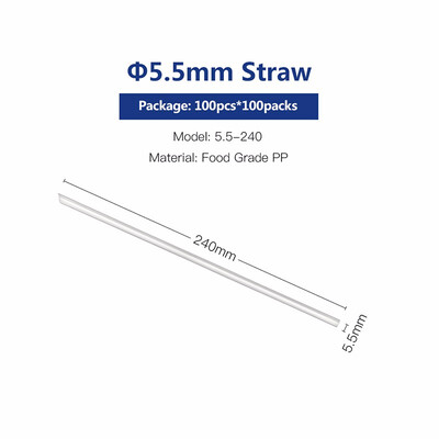 

OTOR 100pcs Disposable PP Plastic Straw for Plastic Cup&Paper Cup Hot Cold Coffee Juice Drink Cup