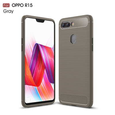 

Goowiiz Phone Case For Oppo R15R15 Dream Fashion Slim Carbon Fiber TPU Soft Silicone Prevent falling