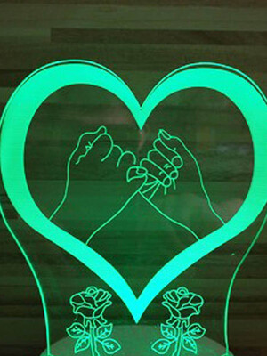 

AINA red blue&purple hand in hand night light