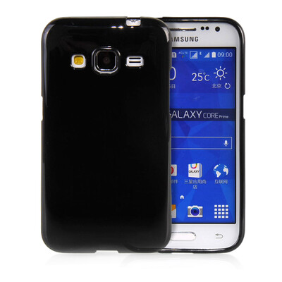 

MOONCASE Transparent Soft Flexible Silicone Gel TPU Skin Shell Back ЧЕХОЛ ДЛЯ Samsung Galaxy Core Prime G360 Black