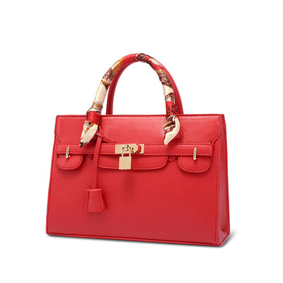 

Luxury women PU leather handbag designer peekaboo bag tote bag with scarf lock shoulder messenger bags high quality fashion bag