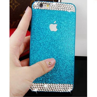 

For Apple iPhone 66s Plus Luxury Bling Glitter Rhinestone Transparent Hard Case BLUE