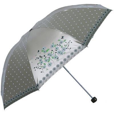

Jingdong supermarket] Paradise umbrella fashion three fold anti-ultraviolet umbrella color plastic sunny umbrella umbrella umbrella 30004 Ambilight B bronze