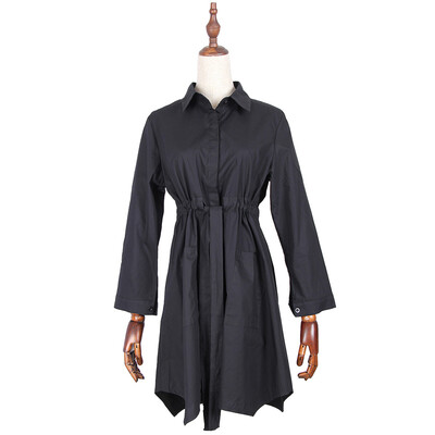 

BURDULLY Fashion 2018 Spring Trench Coat For Womans Solid Thin Slim Long Outerwear Women Trench Coat Plus Size For Lady Clothes