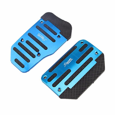 

Silver MT 3pcs2pcs Automatic Car Auto Vehicle Non-slip Pedal Foot Treadle Brake Cover Pad Aluminium Alloy