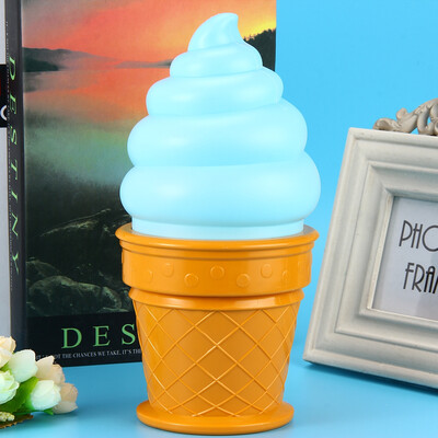 

Ice Cream Cone Shaped Night Light Desk Table LED Lamp for Kids Children Bedroom Decor Lights