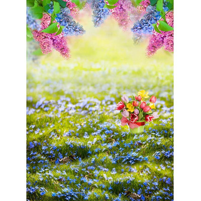 

Field Flower Photo Backdrop 57FT Vinyl Fabric Cloth Digital Printing Photo Background s-589