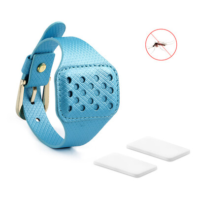 

Summer Mosquito Repellent Bracelet With 2 Refill Pellets Bangle Hornets Moths Repellent Band PU Unisex Men Women