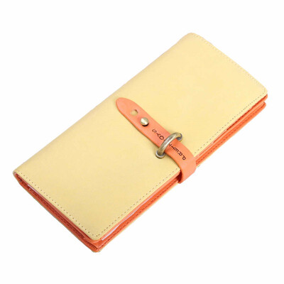 

JINBAOLAI Wallet Women Phone Wallet Women Leather Fashion Travel Wallet Yellow Long Purse PU Leather