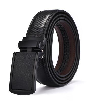 

XHtang Mens Belt Autolock Honorable Leather Ratchet Belt Automatic Buckle Belt Strap Suit Belt Jeans Gift