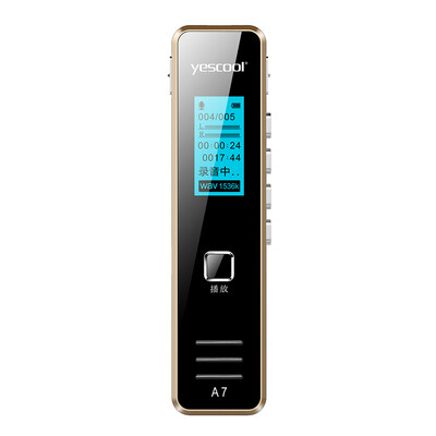

Yescool A7 recorder upgrade version professional micro HD remote intelligent noise reduction learning conference interview lossless MP3 player 32G gold