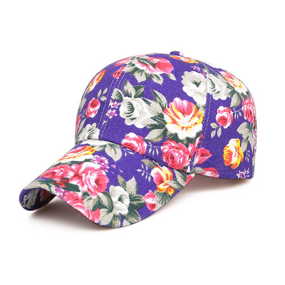

Guttavalli Vintage Rose Flowres Cotton Baseball Caps Women Sunhats Soft Charm Popular Sunscreen Men Outdoors Adjustable Soft Hats