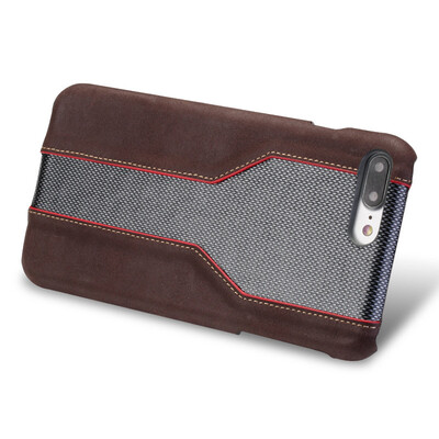 

Genuine Leather Phone Case For iPhone 7 8 Plus Cowhide&Diamond Texture Back Cover For X 6 6S Plus Cases