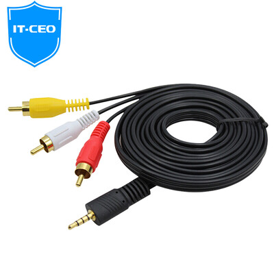 

IT-CEO Φ35x15mm three points lotus audio&video cable 2 meters AV cable for millet box 2 generation enhanced version 33C3S music as c1st1s J01507