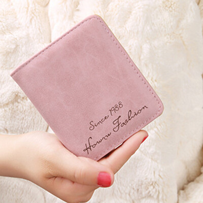 

Candy Color Buckle Student Scrub Multi-Card Paragraph Wallet Bag Simple Women Short Wallet