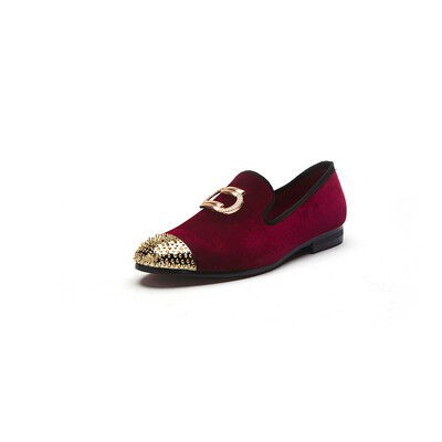 

men loafers Metal Shoes Top&Back Men Shoes Fashion Men Velvet Loafers Shoes Casual Dress Shoes