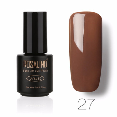 

ROSALIND Gel 1 Black Bottle 7ML Pure Color 58 Colors 01-58 Gel Nail Polish Soak Off Nail Art Semi-Premanent UV LED Gel Lacquer