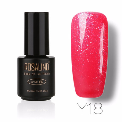 

ROSALIND Gel 1S 7ml Silver Diamond Nail Gel Polish Glitter Color UV LED Manicure Gel Varnish Top Base Coat Needed Nail Art
