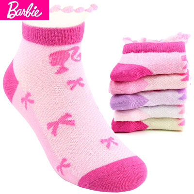

Barbie childrens socks cotton summer girls princess socks baby cotton socks spring&autumn thin girls mesh socks DW0100 18-20cm
