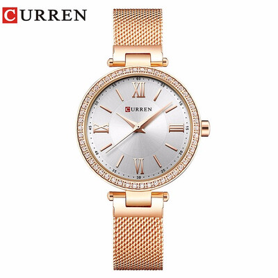 

CURREN 9011 Watch Women Casual Fashion Quartz Wristwatches Crystal Design Ladies Gift relogio feminino