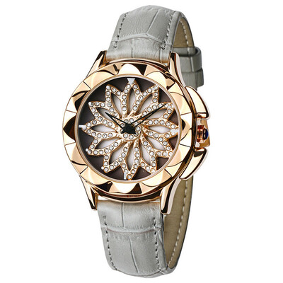 

SANDA Creative Rotate Dial Wrist Watch Women Fashion Leather Quartz Watches Bracelet Clock Female Ladies Watch