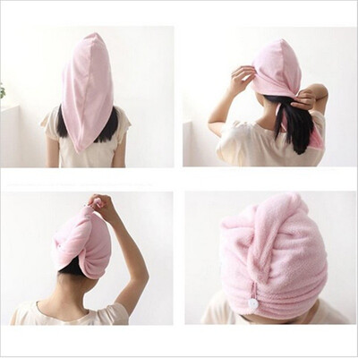 

Fast Dry Microfiber Towel Hair Magic Drying Turban Wrap Hat Cap Bathing