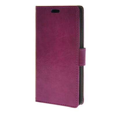 

MOONCASE Smooth Skin PU Leather Case Wallet Flip Card Stand Back Cover for Huawei Ascend Y635 Purple