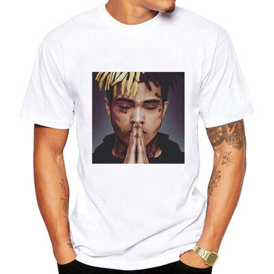 

Xxxtentacion Camiseta de Los Hombres camiseta de Moda O Cuello Blanco Camisetas Para Hombre Tops Tees Verano de Mang