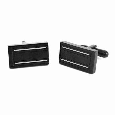 

Gentle Mens Stainless Steel Lines Cuttling Square Cufflinks
