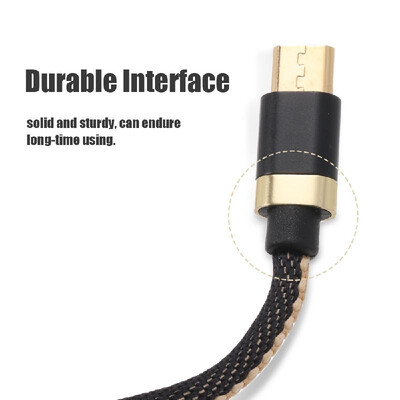 

Micro USB Cable 4ft Zinc Alloy Shell Nylon Braided Adapter for iphone