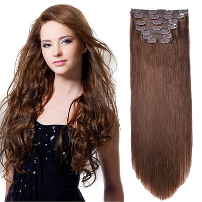 

Bhf Hair Clip In Hair Straight Remy Brazilian Human Hair 8A Unprocessed Hair Weave 10 PcsLot 160G