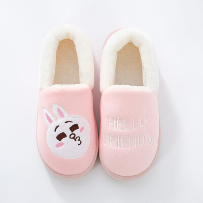 

Women Winter Warm Home Slippers Cartoon Lucky cat Non-slip Home Shoes for Men Indoor Floor Bedroom Lovers Couple Plush House Shoes