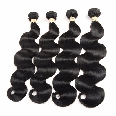 

Body Wave 4 Bundles Lot Peruvian Virgin Human Hair Weave Bundles Body Wave Natural Black 8-28 inch HCDIVA Hair Products
