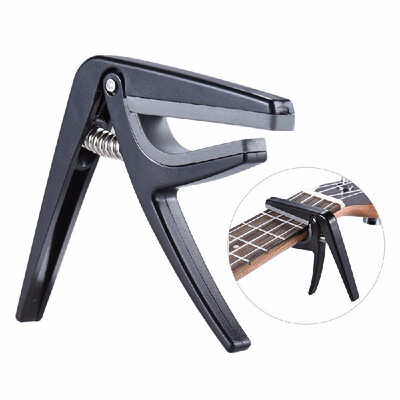 

Professional Single-handed Quick Change Ukelele Capo Plastic Steel Black