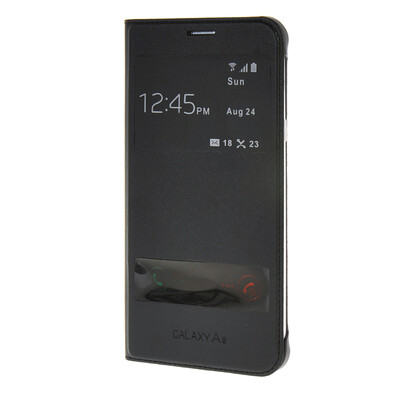 

MOONCASE Samsung Galaxy A8 чехол для View Slim Leather Flip Pouch Cover Black