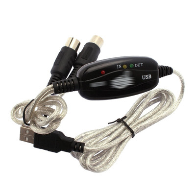 

USB Midi Cable Lead Adaptor Keyboard Interface to PC for XP Vista Mac WindowsNew