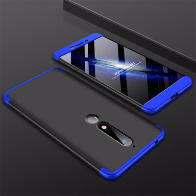 

Goowiiz Phone Case For Nokia 7 PlusNokia 6 2018 Fashion Color collision 360 Degree Coverage PC Full Protection